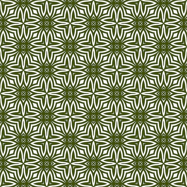 Diseño de patrones abstractos monolinos decorativos con fondo de color verde y blanco