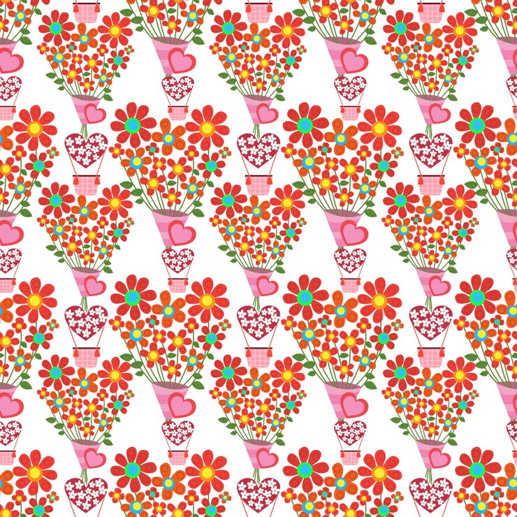 Vector diseño de patrones abstractos vectoriales libres con corazones