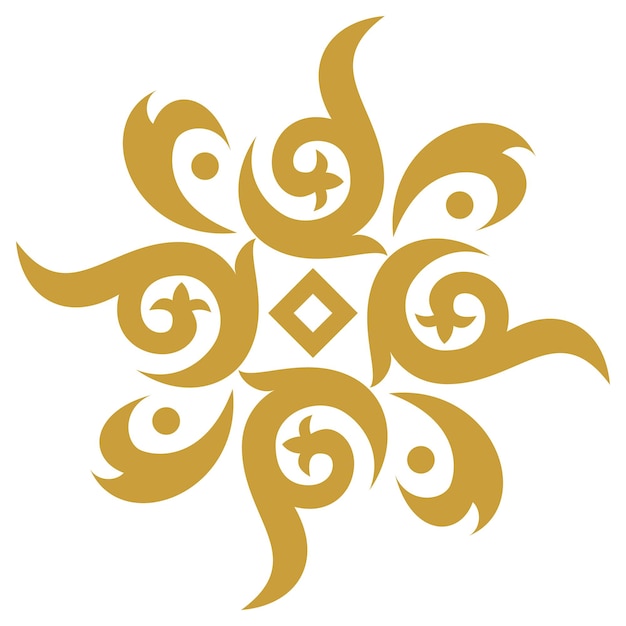Diseño de patrones de adornos de oro kazajos