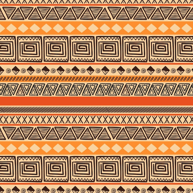 Diseño de patrones africanos dibujados a mano