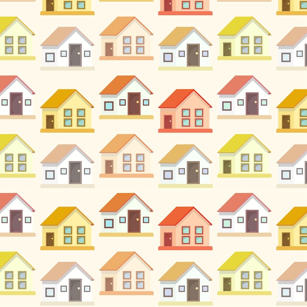 Diseño de patrones de casas vectoriales