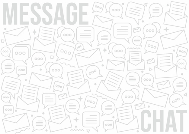 Vector diseño de patrones de correo y mensajes.