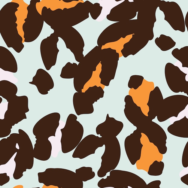 Diseño de patrones sin costuras con manchas de leopardo Vector fondo azul claro papel tapiz tela de papel de envoltura