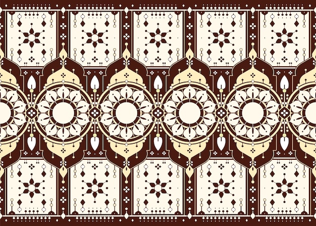 diseño de patrones sin costuras de telas geométricas y mandalas de tela étnica para papel tapiz de alfombras de tela, etc.
