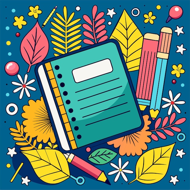 Vector diseño de patrones de cuadernos