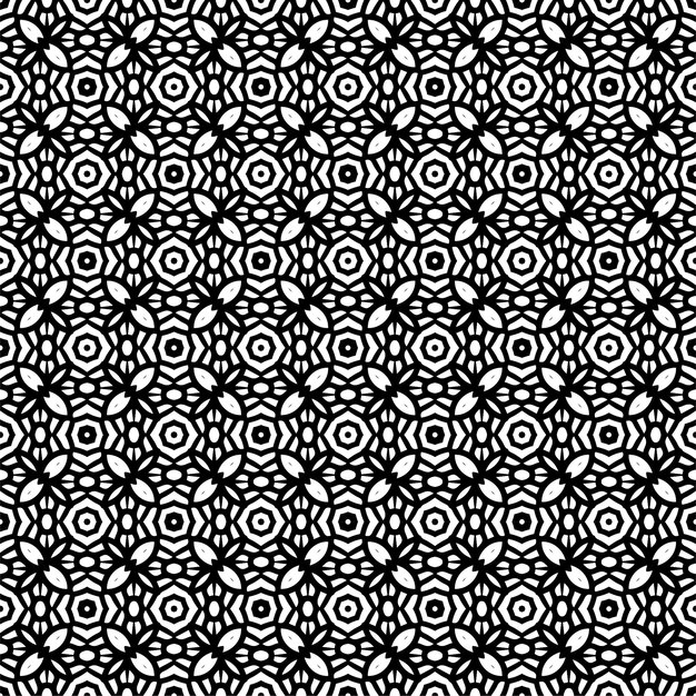 Diseño de patrones decorativos en blanco y negro con estilo abstracto minimalista