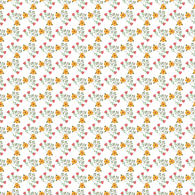 Diseño de patrones dibujados a mano para la temporada de primavera