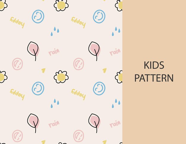 Diseño de patrones de dibujos animados para niños