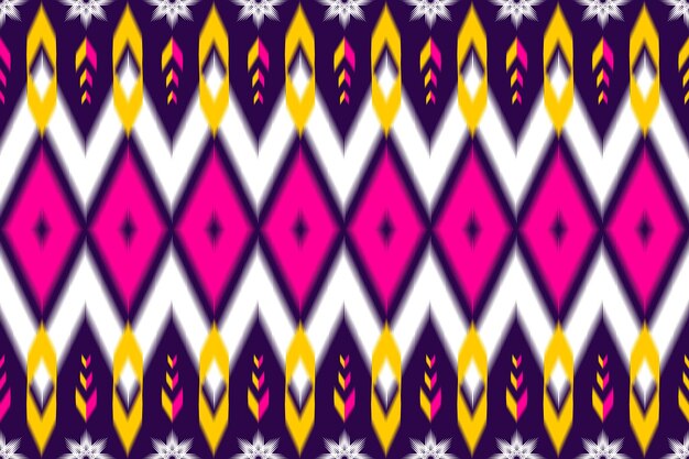 Diseño de patrones étnicos para alfombras de tela papel tapiz abstracto estampado Ikat diseño hermoso sin costuras