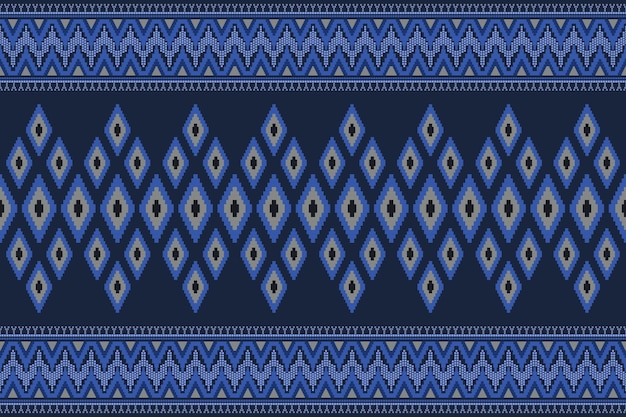 Diseño de patrones étnicos de Ikat y tradición geométricos sin costuras para textura y fondo