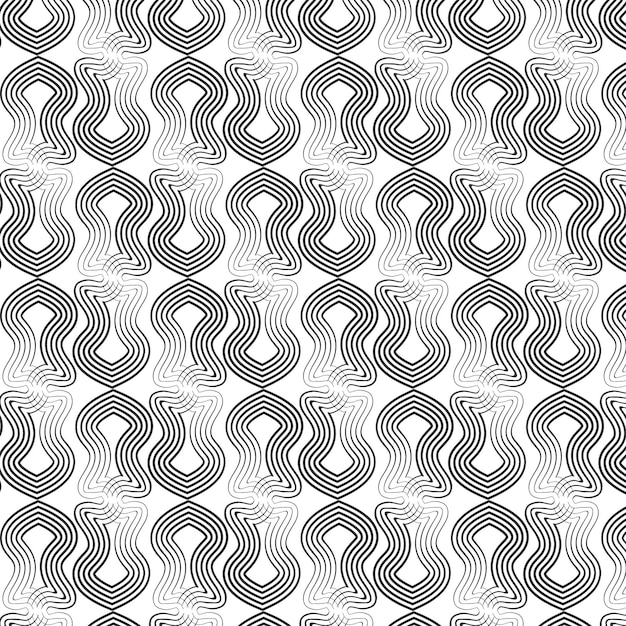 Diseño de patrones sin fisuras art deco de forma orgánica