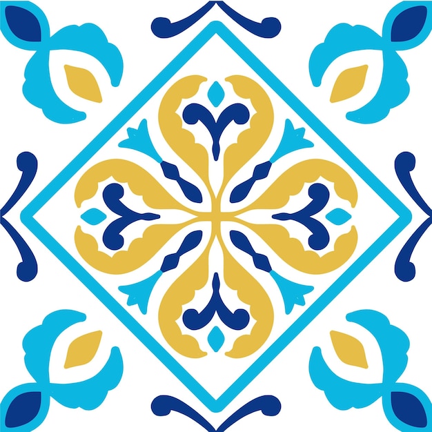 Diseño de patrones sin fisuras de azulejos con fondo de motivos coloridos