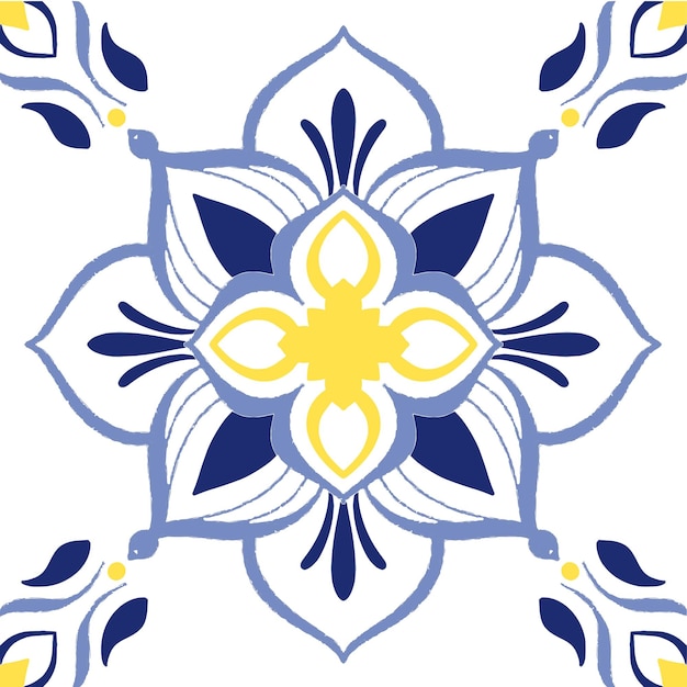 Diseño de patrones sin fisuras de azulejos con fondo de motivos coloridos