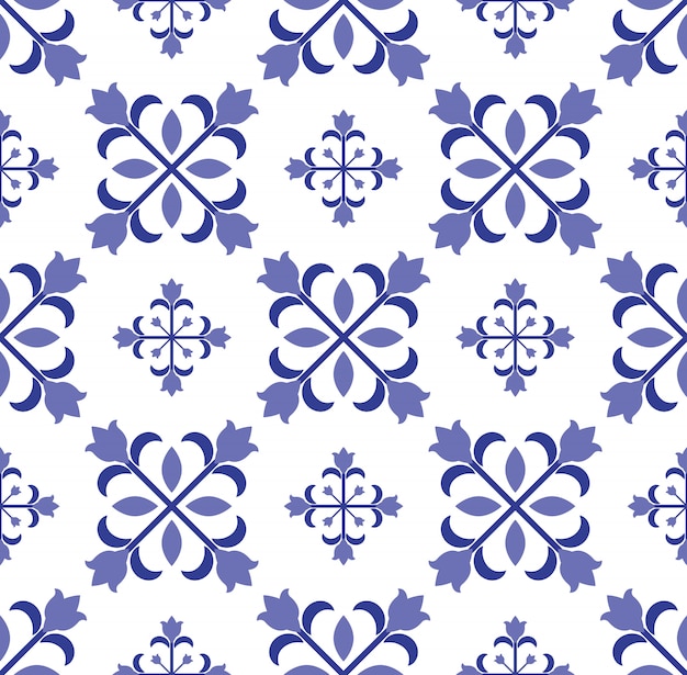 Diseño de patrones sin fisuras de azulejos vintage