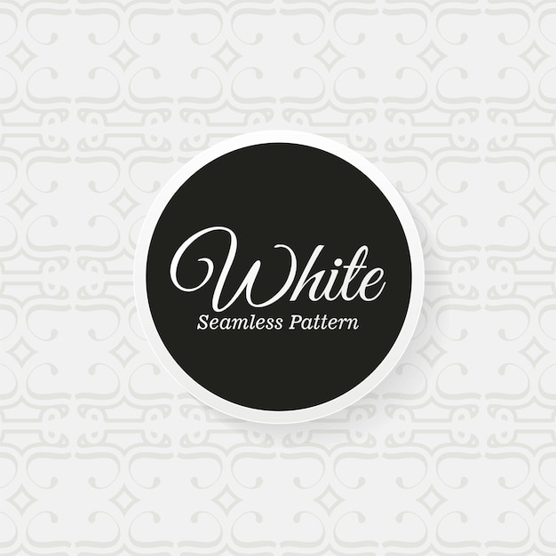 Diseño de patrones sin fisuras blanco elegante