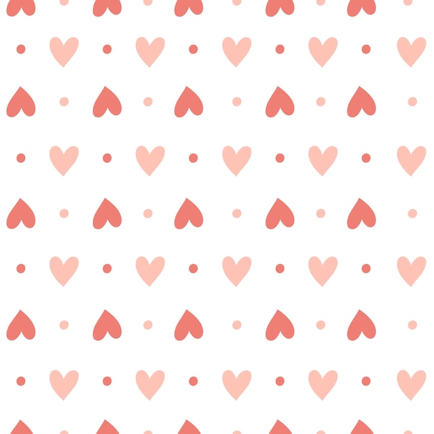 Diseño de patrones sin fisuras de corazones para papel de regalo de tela textil