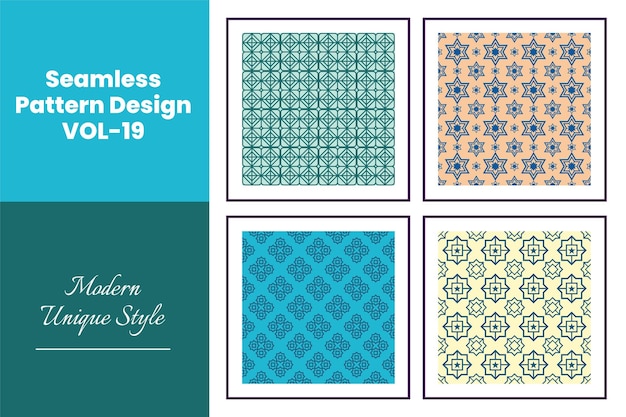 Diseño de patrones sin fisuras decorativos islámicos VOL19
