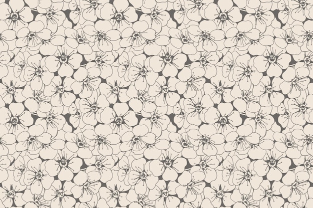 Diseño de patrones sin fisuras florales para tela o papel tapiz estampado Flor vector textil decoración Naturaleza fondo