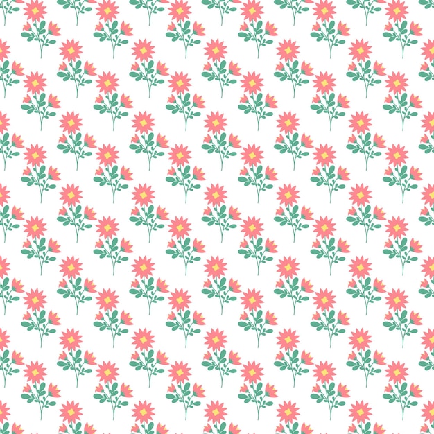 Diseño de patrones sin fisuras con hermosas flores