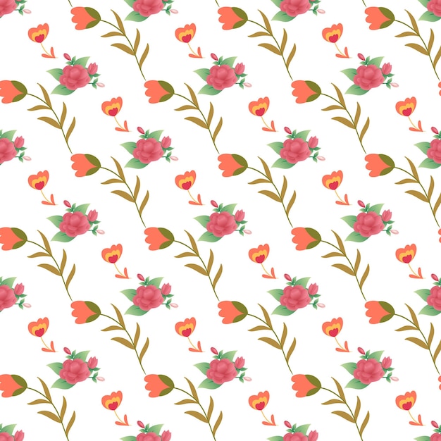 Diseño de patrones sin fisuras con hermosas flores