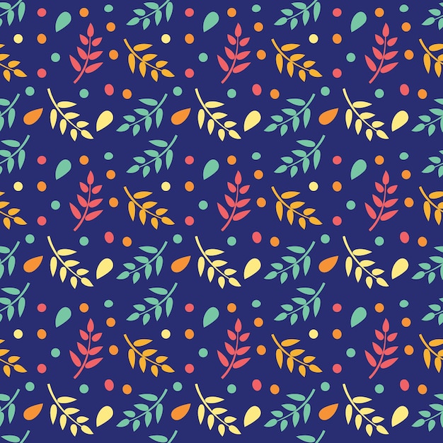 Diseño de patrones sin fisuras de hojas dibujadas a mano