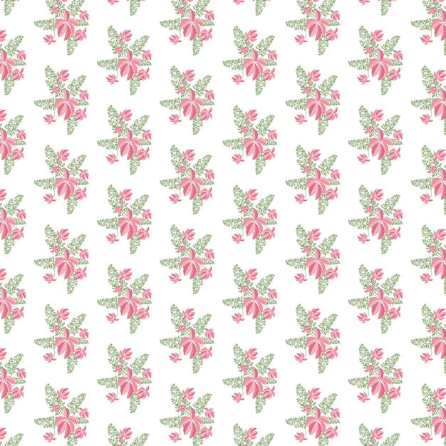 Diseño de patrones sin fisuras de hojas dibujadas a mano