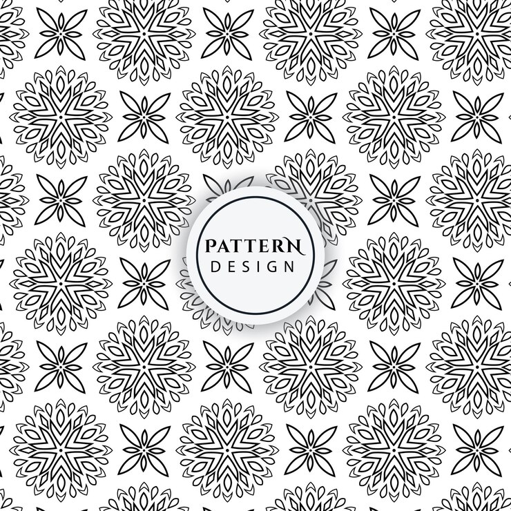 Vector diseño de patrones sin fisuras mandala floral