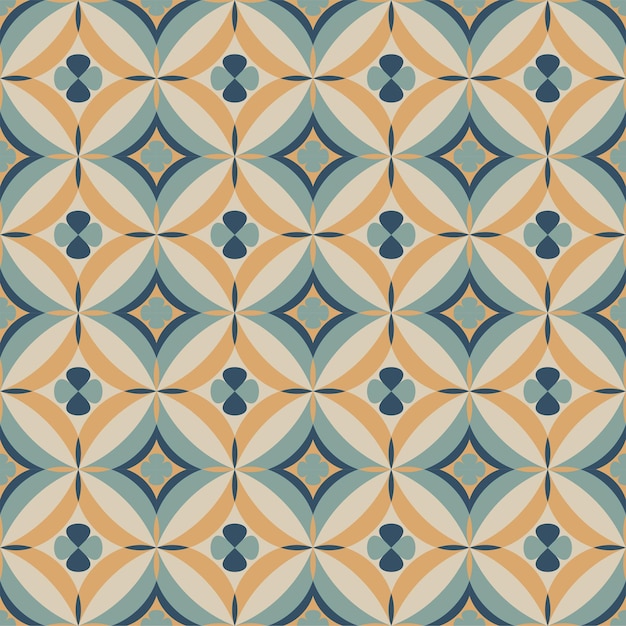 Diseño de patrones sin fisuras de mosaico con fondo de motivos coloridos