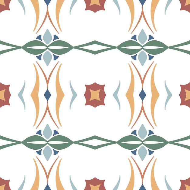 Diseño de patrones sin fisuras de mosaico con motivos coloridos de fondo Vector illustation Eps10