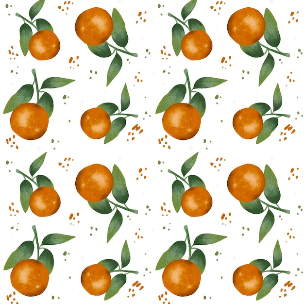Diseño de patrones sin fisuras naranja vector acuarela. tela, papel de regalo, almohada, diseño de servilletas.