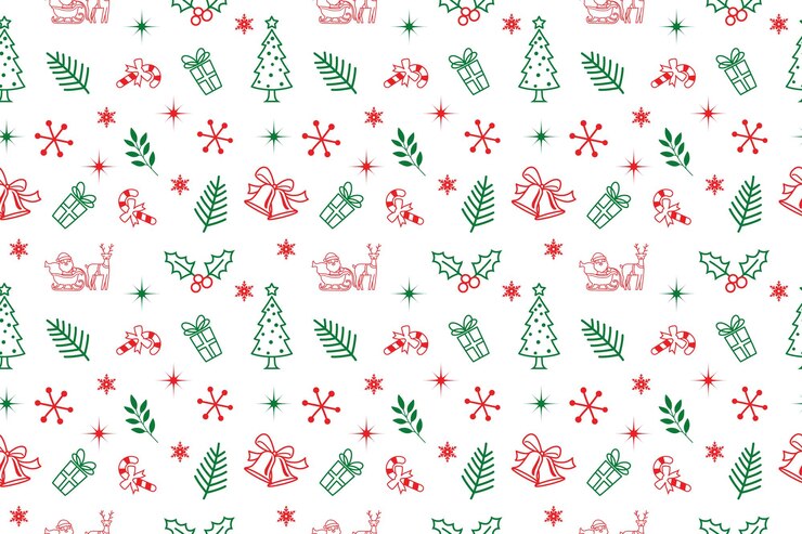 Vector diseño de patrones sin fisuras de navidad. ilustración de vector de navidad y diseño de patrones de año nuevo.