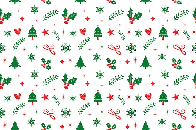 Diseño de patrones sin fisuras de Navidad. Ilustración de vector de Navidad y diseño de patrones de año nuevo.