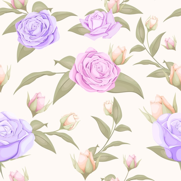 diseño de patrones sin fisuras rosas rosas púrpuras