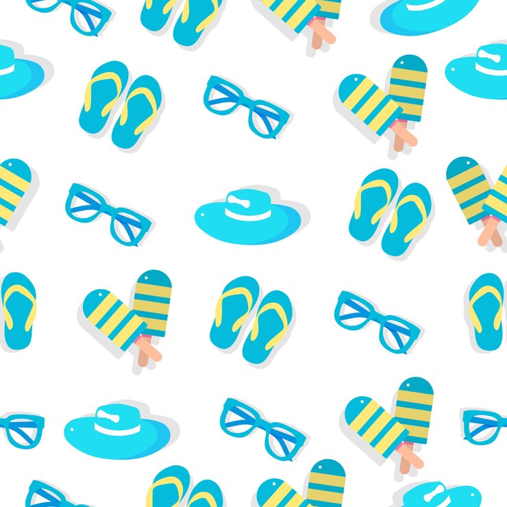 Vector diseño de patrones sin fisuras con tema de verano