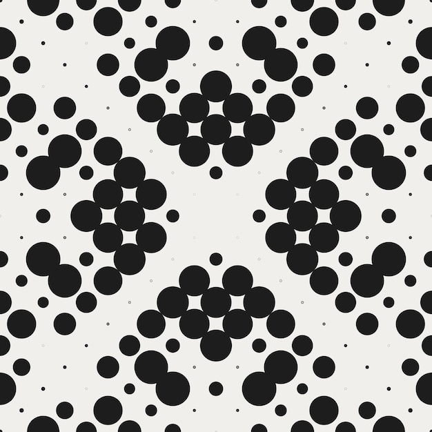 Diseño de patrones sin fisuras de vector de punto monocromo abstracto