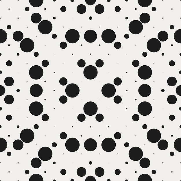 Vector diseño de patrones sin fisuras de vector de punto monocromo abstracto