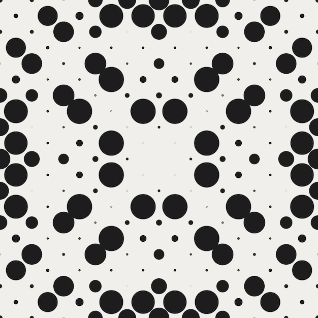 Diseño de patrones sin fisuras de vector de punto monocromo abstracto