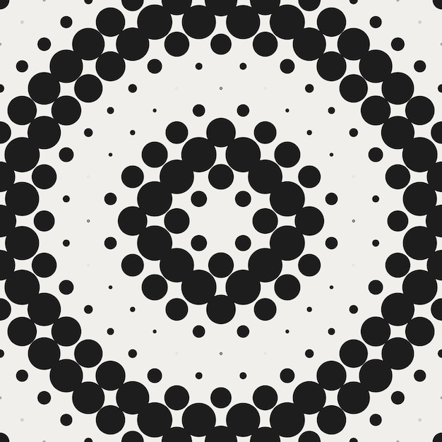 Diseño de patrones sin fisuras de vector de punto monocromo abstracto