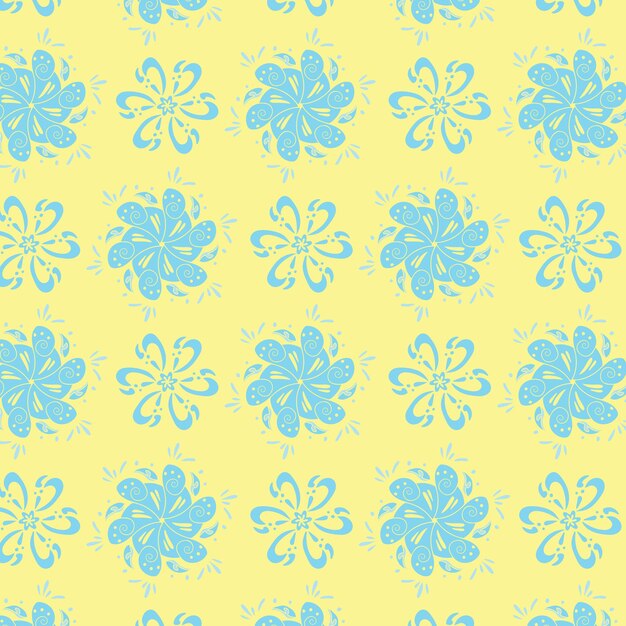 Diseño de patrones florales azules sin costuras