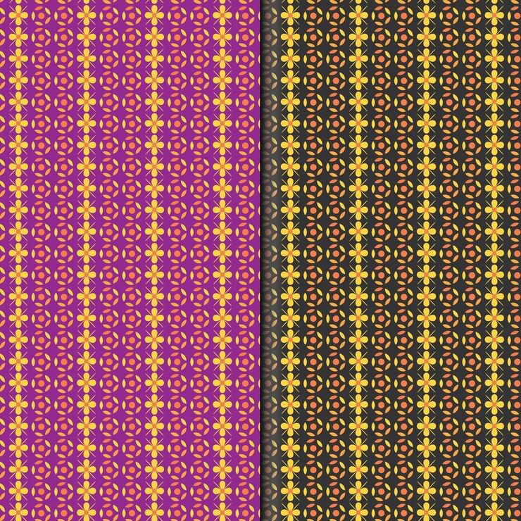 Diseño de patrones florales coloridos y plantilla de patrones sin costuras florales con fondo de patrones