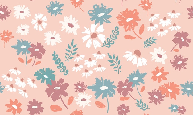 Diseño de patrones florales sin costuras