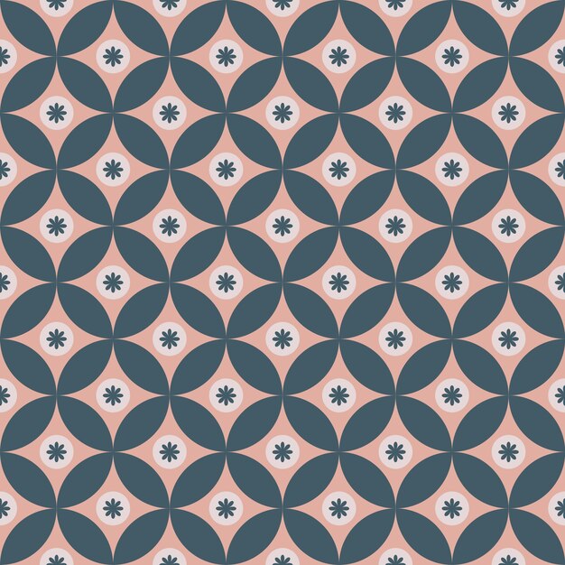 Diseño de patrones florales y geométricos sin costuras creados con colores pastel