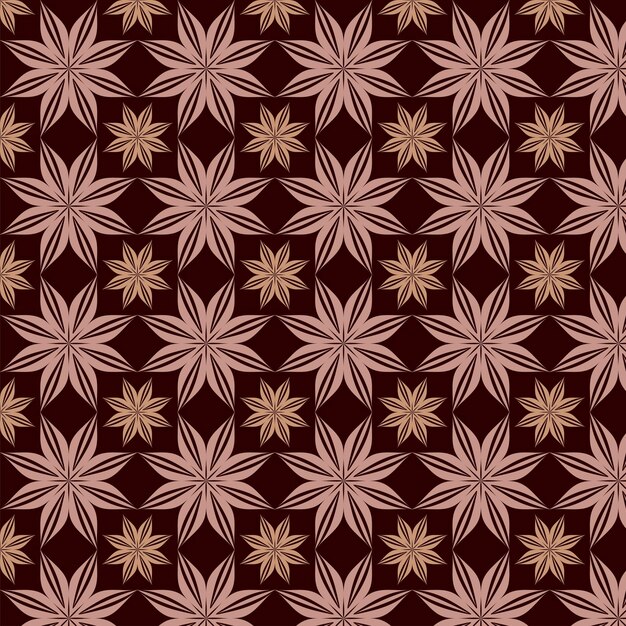 Diseño de patrones florales geométricos sin costuras de laberinto floral