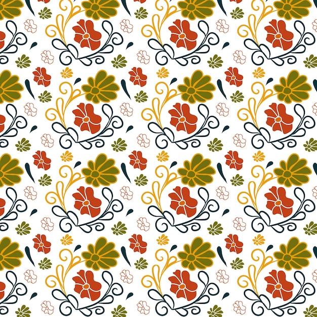 Diseño de patrones florales y patrones abstractos