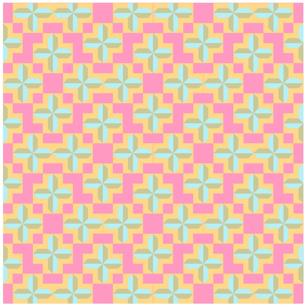 diseño de patrones de flores geométricas coloridas