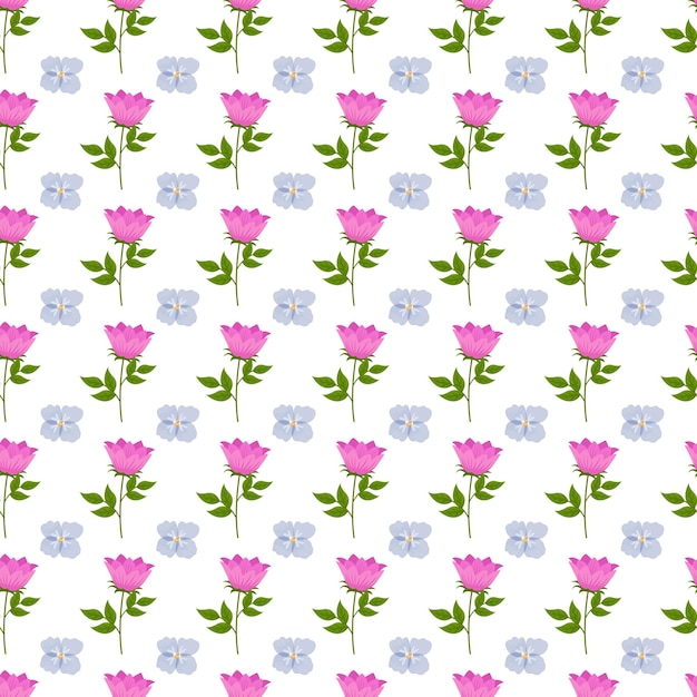 Diseño de patrones de flores pequeñas de acuarela vectorial libre