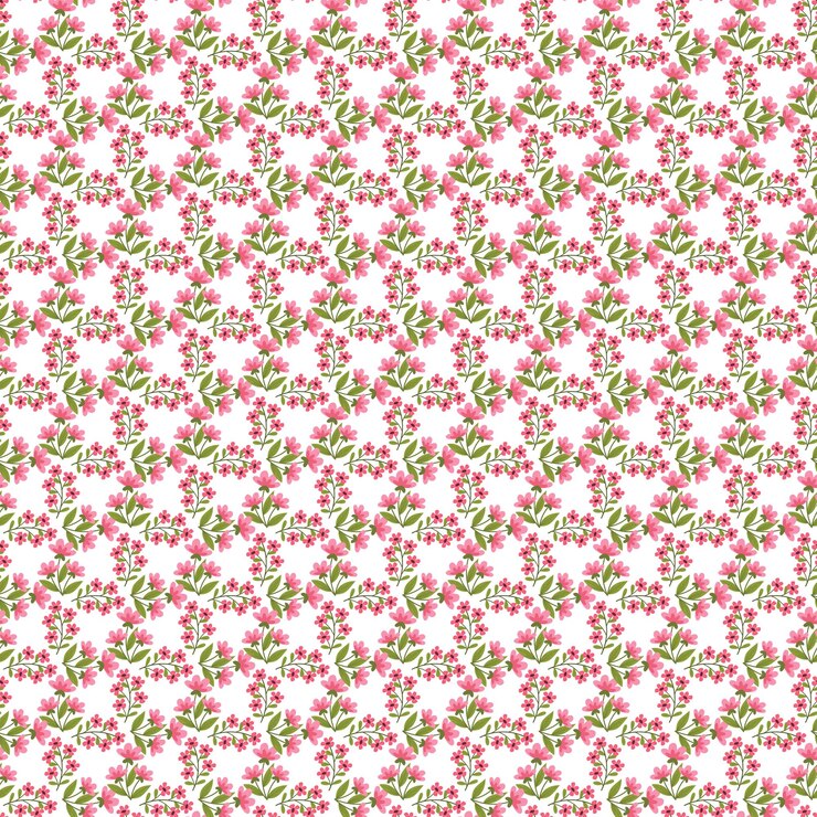 Diseño de patrones de flores pequeñas dibujadas a mano por vector libre