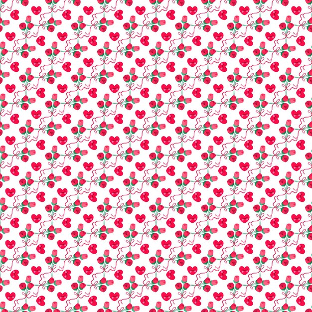 Diseño de patrones de flores pequeñas dibujadas a mano por vector libre