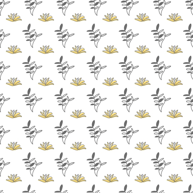 Diseño de patrones de flores pequeñas planas de vector libre