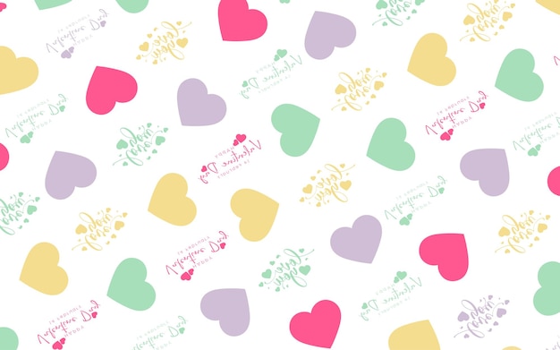 Diseño de patrones de fondo de corazones para el día de San Valentín